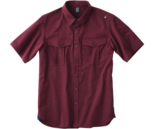 カーシーカシマ CAREAN 半袖シャツ MATT TWILL STRETCH ワイン S CSY166 1枚（ご注文単位1枚）【直送品】