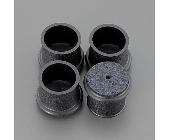 アズワン 22-25mm フェルト付足キャップ(4個/黒) EA979DE-4 1箱(ご注文単位1箱)【直送品】
