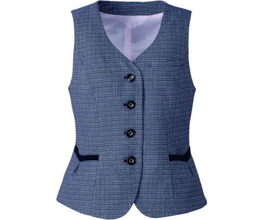 カーシーカシマ ENJOY ベスト TWEEDY CHECK ピンク 5号 EAV684 1枚（ご注文単位1枚）【直送品】