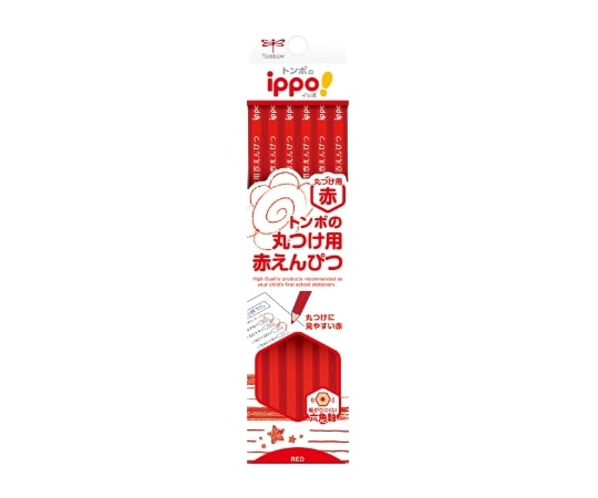 トンボ鉛筆 ippo! 丸つけ用赤鉛筆 1ダース(12本入) CV-KIV 1ダース(ご注文単位1ダース)【直送品】