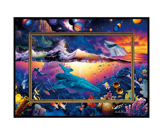 ユーパワー クリスチャン・リース・ラッセン ビッグアート「ギャラクシー オブ ライフ3(Mサイズ)」 CL-08016 1個(ご注文単位1個)【直送品】