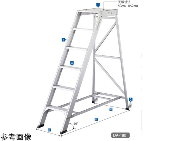 長谷川工業 組立式作業台 ライトステップ 天板(作業床)高さ(m):1.50 DA-150 1個 (ご注文単位1個)【直送品】