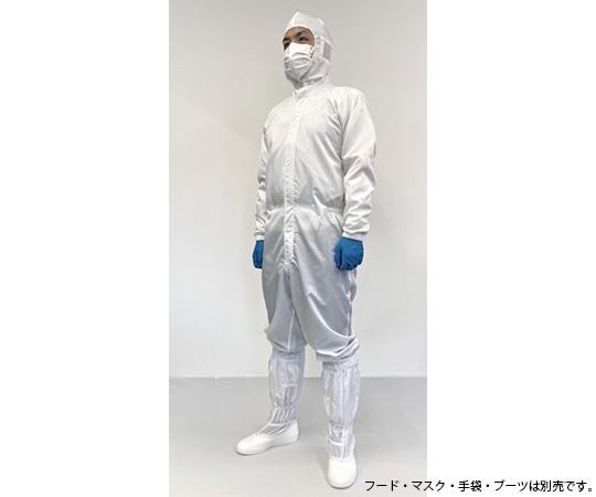 ミヤマ産業 フードナシ無塵続服(軽量型) 白 LL DK-1 H1-3 LL 1着 (ご注文単位1着)【直送品】