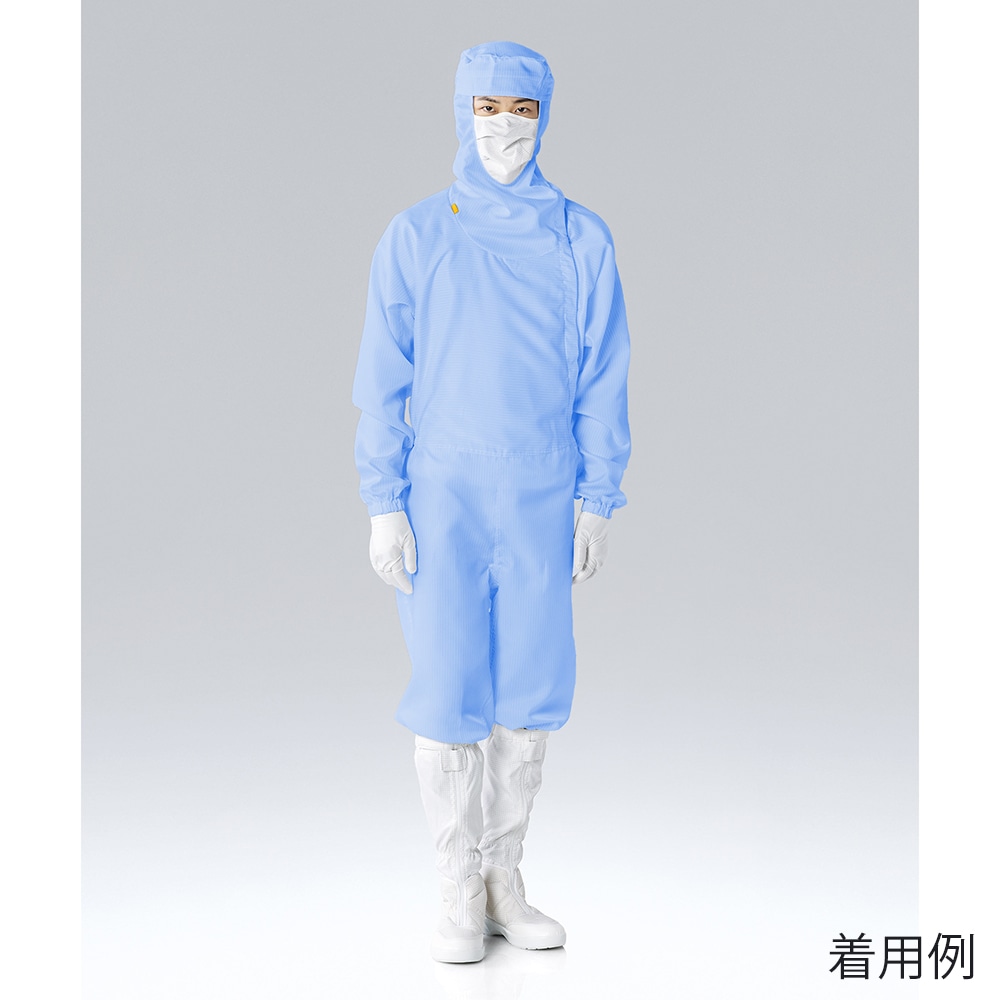 東洋リントフリー フード･マスク一体型ツナギ服 青 LL FC143C-02 LL 1枚 (ご注文単位1枚)【直送品】