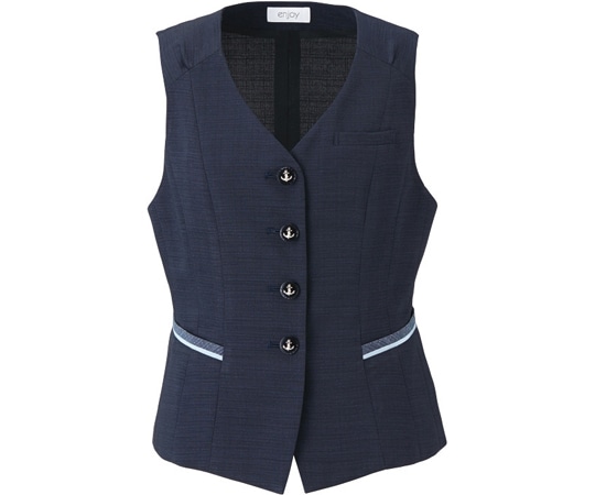 カーシーカシマ ENJOY ベスト 美スラッとSuitsAg ネイビー 13号 ESV664 1枚(ご注文単位1枚)【直送品】
