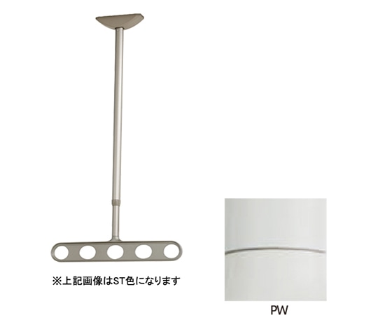 川口技研 ホスクリーン 軒天用 屋外物干し金物 ピュアホワイト 2本入 ZA-1145-PW 1セット（ご注文単位1セット）【直送品】