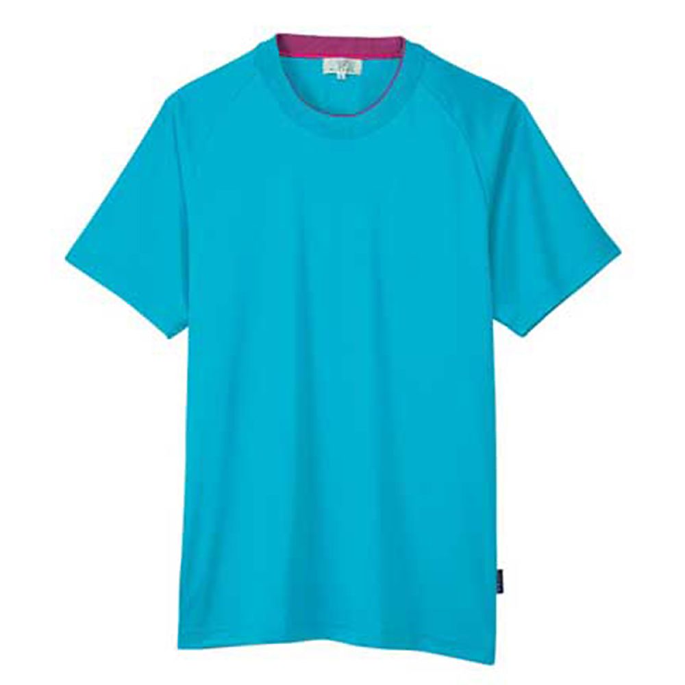KIRAKU(トンボ) Tシャツ ブルー×ラベンダーピンク S(身丈65cm) CR184-76 S 1枚(ご注文単位1枚)【直送品】