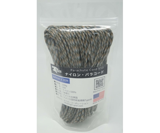 TIGER（タイガー） パラコード デジタルカモ 30m×4mm S-220 1本（ご注文単位1本）【直送品】