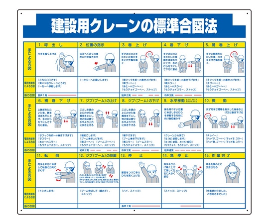 アズワン 木製掲示板用 表示パーツ(800mm幅) 建設用クレーンの標準合図法 314-29 1個(ご注文単位1個)【直送品】