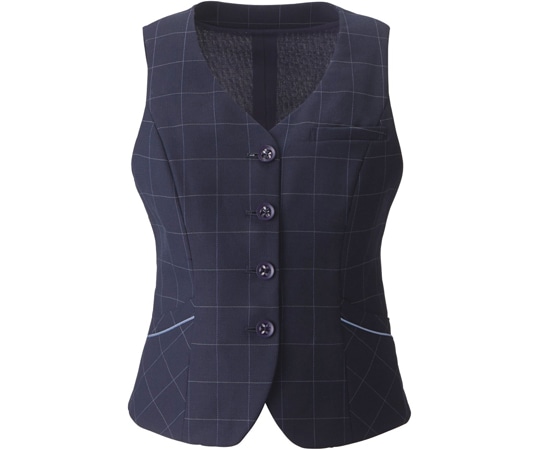 カーシーカシマ ENJOY ベスト ICEWOOLWINDOWPANE ネイビー 15号 ESV740 1枚(ご注文単位1枚)【直送品】