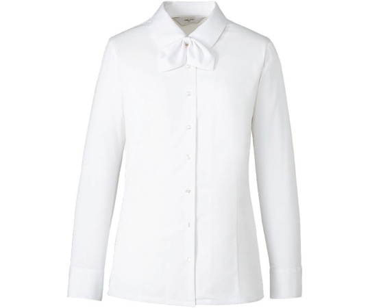 カーシーカシマ ENJOY シャツブラウス TRICOT KNIT KERSEY ホワイト 9号 EWB692 1枚(ご注文単位1枚)【直送品】