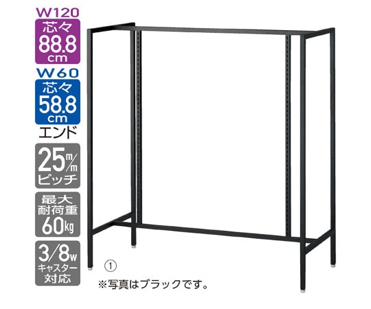 アズワン UR中央両面タイプ W120×H135cm ホワイト 61-751-34-1 1台（ご注文単位1台）【直送品】