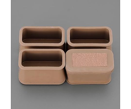 アズワン 28x56-35x63mm 足キャップ(4個/茶) EA979DC-33 1箱(ご注文単位1箱)【直送品】