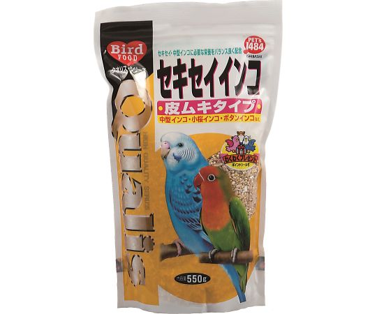ペッズイシバシ クオリス セキセイインコ 皮ムキタイプ 550g 1袋(ご注文単位1袋)【直送品】