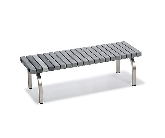 テラモト 1206x400x365mm ベンチ(背無/グレー) EA956XE-68 1個(ご注文単位1個)【直送品】