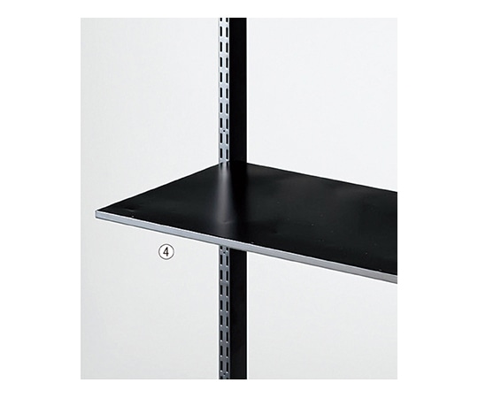 アズワン 3段可変式薄型スチール棚セット W60×D40cm BK 61-760-22-5 1セット（ご注文単位1セット）【直送品】
