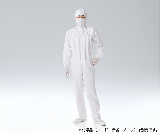 東洋リントフリー クリーンルーム用ツナギ服 白 4L FA110C-01 4L 1枚 (ご注文単位1枚)【直送品】