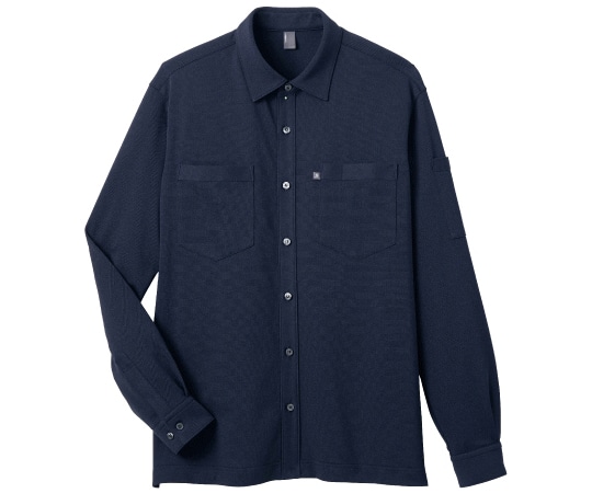 カーシーカシマ CAREAN 長袖ニットシャツ T/C KANOKO SHIRT ネイビー M CWY173 1枚（ご注文単位1枚）【直送品】