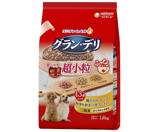 ユニ・チャーム グランデリ ふっくら仕立て 食べやすい超小粒 13歳以上用 1.6kg 62536 1個(ご注文単位1個)【直送品】