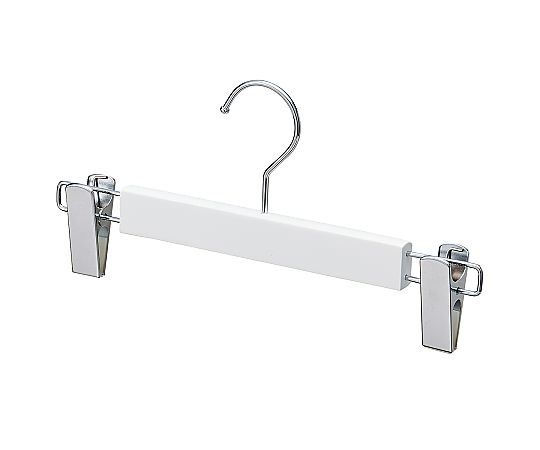 アズワン 木製ボトムハンガー ホワイト外型クリップ付 W30cm(メープル)10本 61-799-29-1 1セット（ご注文単位1セット）【直送品】