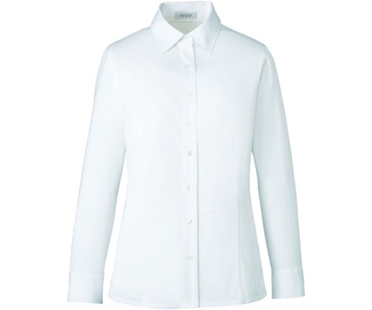 カーシーカシマ ENJOY 長袖シャツブラウス TRICOT KNIT KERSEY ホワイト 5号 EWB690 1枚(ご注文単位1枚)【直送品】