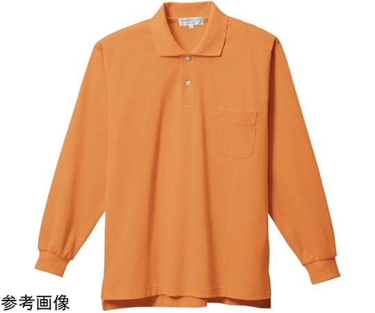 三愛 長袖ポロシャツ オレンジ LL 8700 1着（ご注文単位1着）【直送品】