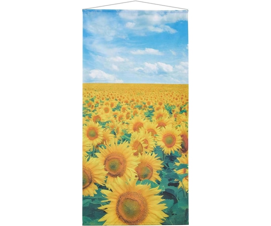アズワン タペストリー ひまわり満開 90×180cm 35-32-1-1 1セット(ご注文単位1セット)【直送品】