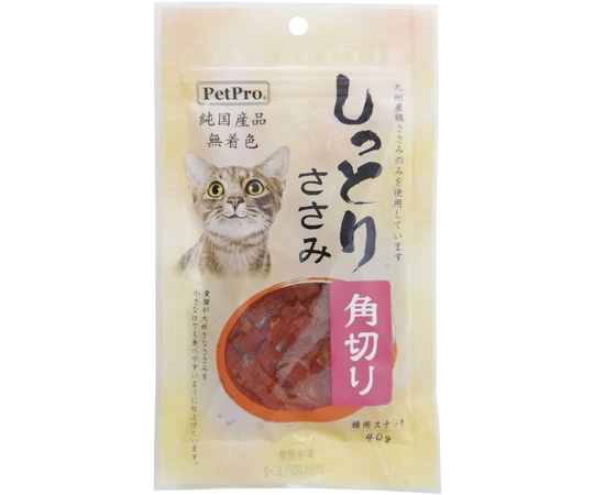 ペットプロジャパン ペットプロ 純国産しっとりささみ 角切り 40g  1個（ご注文単位1個）【直送品】