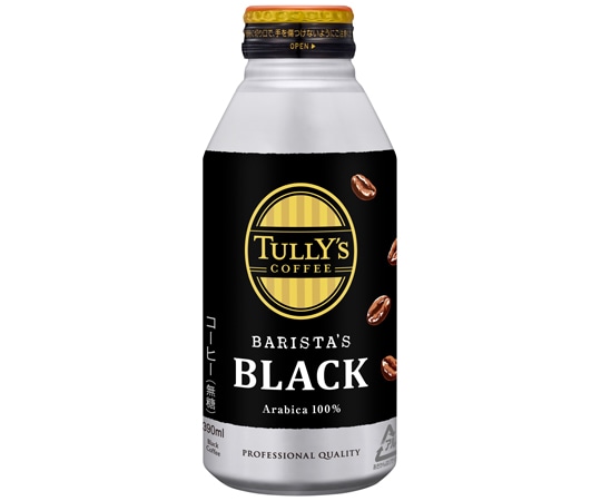 伊藤園 タリーズコーヒー バリスタズブラック ボトル缶 390mL 1ケース(24本入)  1ケース※軽（ご注文単位1ケース）【直送品】