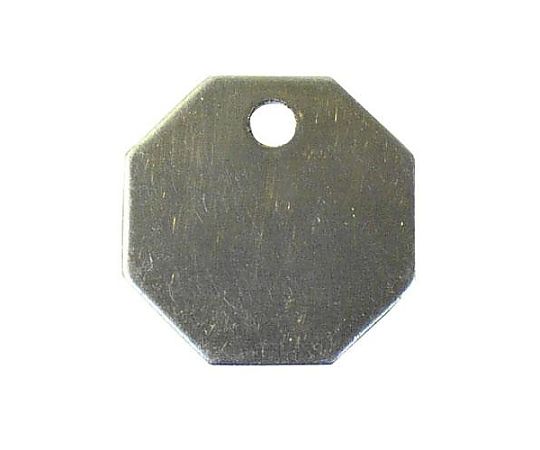 エスコ 38.1mm タグブランク(ステンレス 八角/10枚) EA591HK-23 1pk(ご注文単位1pk)【直送品】