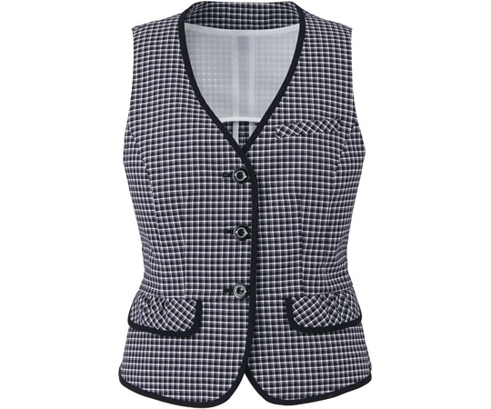 カーシーカシマ ENJOY ベスト MINI CROSS CHECK ブラック 13号 ESV460 1枚（ご注文単位1枚）【直送品】