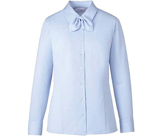 カーシーカシマ ENJOY シャツブラウス TRICOT KNIT KERSEY ブルー 5号 EWB692 1枚(ご注文単位1枚)【直送品】