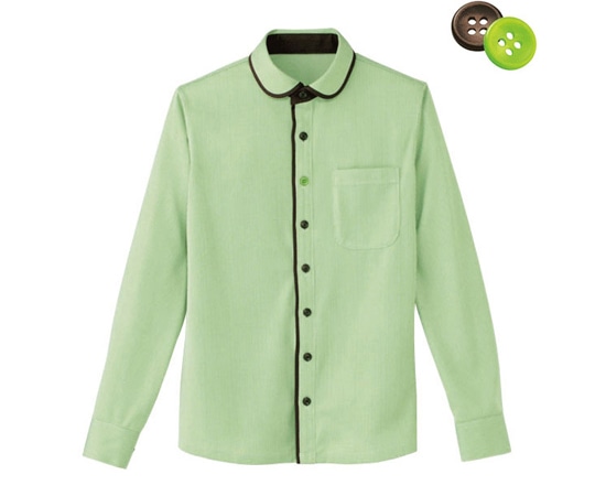 カーシーカシマ HEARTGREEN 長袖ニットシャツ KNITTI SHIRT WAFFLE 野原 LL HM2658 1枚(ご注文単位1枚)【直送品】