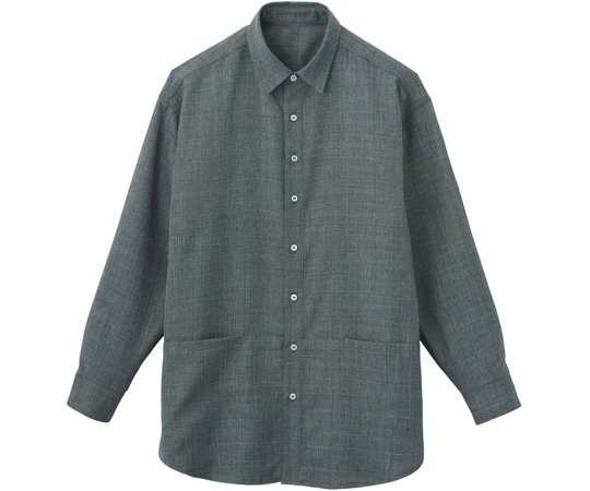カーシーカシマ HEARTGREEN シャツブラウス Scandinavian Pattern Collection グレー LL HWY011 1枚(ご注文単位1枚)【直送品】