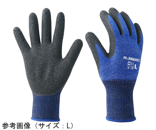 ACE(手袋) 天然ゴム背抜き手袋 ラバーレックス ネイビー Lサイズ AG7821-L 1双（ご注文単位1双）【直送品】