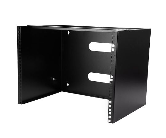 StarTech.com 8U ウォールマウントブラケット/奥行35cm 浅型サーバーラック/19インチ型対応パッチパネルラック/IT&ネットワーク機器用壁掛けブラケット/耐荷重36kg/ブラック WALLMOUNT8 1個(ご注文単位1個)【直送品】
