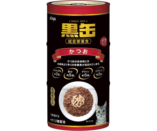 アイシア 黒缶3P かつお 480g BC3-1 1個(ご注文単位1個)【直送品】