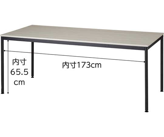 アズワン ミーティングテーブル ホワイトウッド天板 180×80cm 61-801-18-3 1台（ご注文単位1台）【直送品】