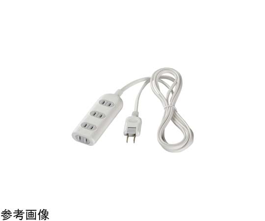 BUFFALO 2ピン式電源タップ 4個口タイプ 2m ホワイト BSTAPST2420WH 1台(ご注文単位1台)【直送品】