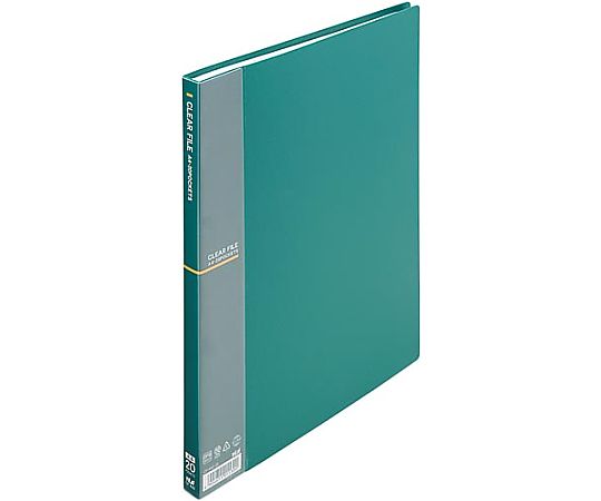 テージー クリアファイルA4縦20Pモスグリーン CF-442-32 1冊(ご注文単位1冊)【直送品】