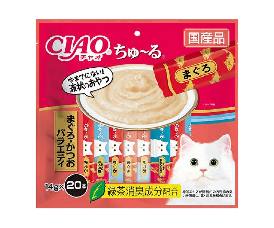 いなばペットフード ちゅ~る マグロ・カツオバラエティ 20本入 SC-267 1袋（ご注文単位1袋）【直送品】