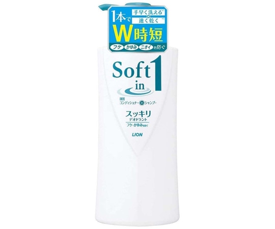ライオン ソフトインワン スッキリデオドラント ポンプ 520mL 1個(ご注文単位1個)【直送品】