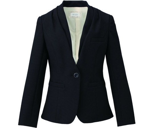カーシーカシマ ENJOYNoir ノーカラージャケット Beauty Keep Suits ブラック 5号 EAJ572 1枚（ご注文単位1枚）【直送品】