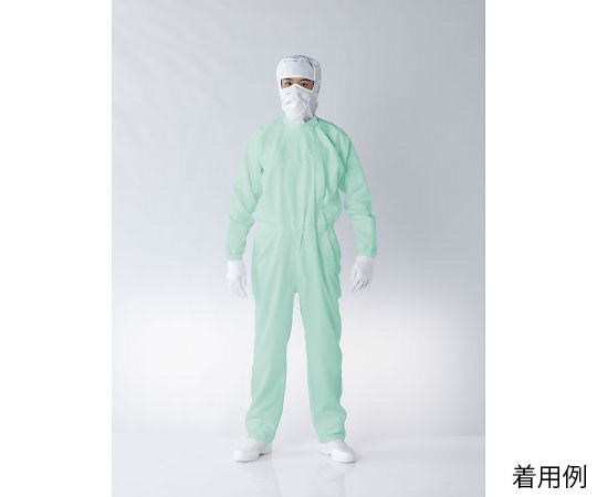 東洋リントフリー クリーンルーム用ツナギ服 グリーン 3L FC141C-03 3L 1枚 (ご注文単位1枚)【直送品】