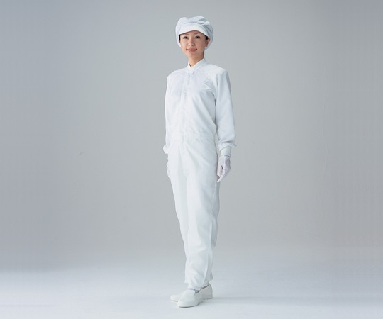 東洋リントフリー クリーンルーム用ツナギ服 ホワイト 5L FC136C-01 5L 1着 (ご注文単位1着)【直送品】