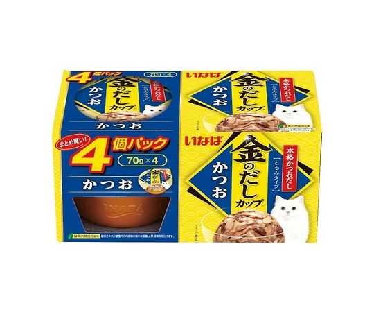 いなばペットフード 金のだしカップ かつお 4個パック 4IMC-132 1箱（ご注文単位1箱）【直送品】