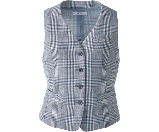 カーシーカシマ ENJOY ベスト KARAMI CHECK 19号 ESV771 1枚（ご注文単位1枚）【直送品】