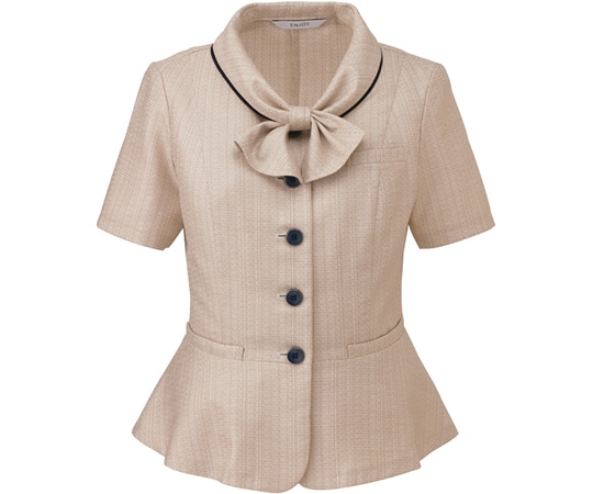 カーシーカシマ ENJOY オーバーブラウス PURETWEED ベージュ 17号 ESA704 1枚(ご注文単位1枚)【直送品】