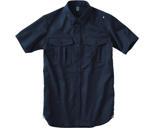 カーシーカシマ CAREAN 半袖シャツ MATT TWILL STRETCH ネイビー LL CSY166 1枚（ご注文単位1枚）【直送品】