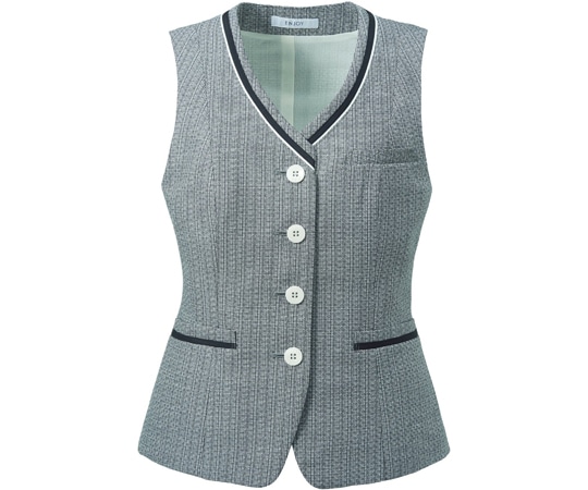 カーシーカシマ ENJOY ベスト PURE TWEED PLUS グレー 17号 ESV834 1枚(ご注文単位1枚)【直送品】
